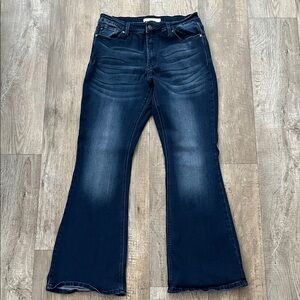 Kancan Dark Blue Women's Flare Jeans